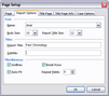 Page Setup dialog box > Report Options tab Page Setup dialog box > Report Options tab