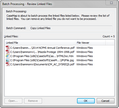 Batch Processing - Review Linked Files dialog box Batch Processing - Review Linked Files dialog box