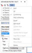 Advanced Filter > Using relational operators