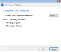 Document Production Wizard - Output Destination and File Naming Convention Document Production Wizard - Output Destination and File Naming Convention