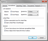 CaseMap Options General tab CaseMap Options General tab