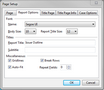Page Setup dialog box > Report Options tab Page Setup dialog box > Report Options tab