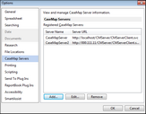 Tools > Options tab Tools > Options tab