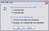 New SQL Case > Register