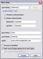 New User > Simple authentication