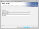 Install CaseMap Server > Select a Web Site Install CaseMap Server > Select a Web Site