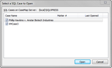 Select a SQL Case to Open Select a SQL Case to Open