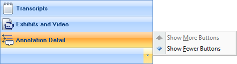 Navigation pane show/hide buttons