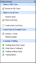 Getting Started pane