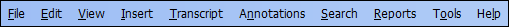 TextMap menu bar