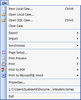 File menu