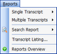 Reports menu