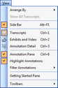View menu