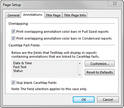 Page Setup > Annotations Page Setup > Annotations