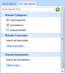 Full Text Search > Transcript Text and Annotations