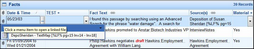 New fact record in CaseMap New fact record in CaseMap