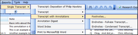 Reports > Single Transcript > Transcript with Annotations Reports > Single Transcript > Transcript with Annotations