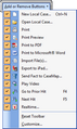 Standard toolbar menu Standard toolbar menu