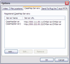 TextMap > Tools > Options > CaseMap Servers TextMap > Tools > Options > CaseMap Servers