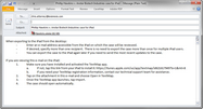 Outlook email with exported case attached Outlook email with exported case attached