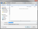 Select name and location dialog box Select name and location dialog box