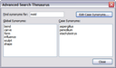 Advanced Search Thesaurus