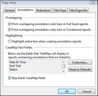 Page Setup > Annotations tab
