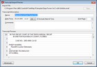 Transcript Import Preview