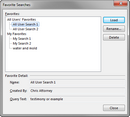 Favorite Searches 