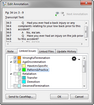 Edit Annotation > Linked Issues tab Edit Annotation > Linked Issues tab