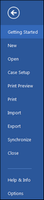 File menu