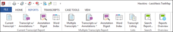 Reports menu