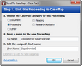 Send to CaseMap - New Fact > Link Proceeding to CaseMap
