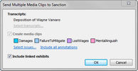 Send Transcript to Sanction dialog box Send Transcript to Sanction dialog box