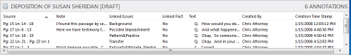 Annotations pane > sorting annotations Annotations pane > sorting annotations