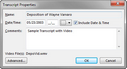 Transcript Properties Transcript Properties