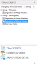 Transcripts sorted in alphabetical order Transcripts sorted in alphabetical order