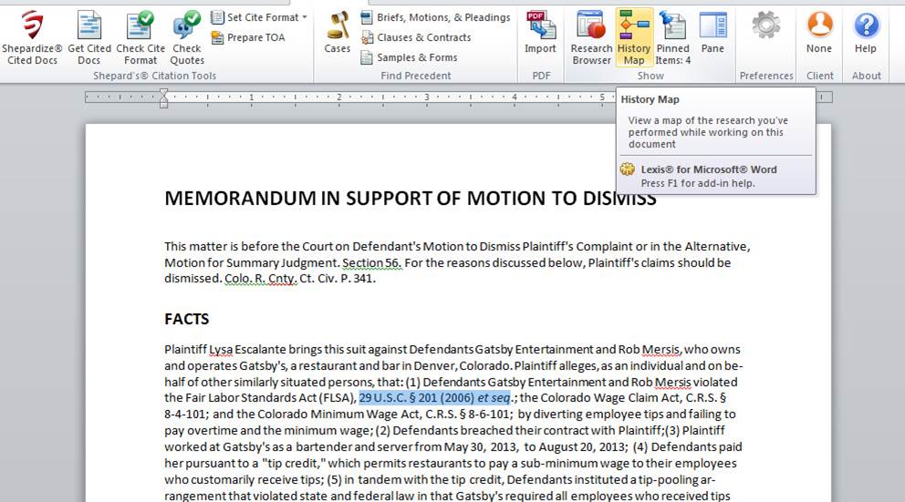 lexis for microsoft office using history map lextalk microsoft office map