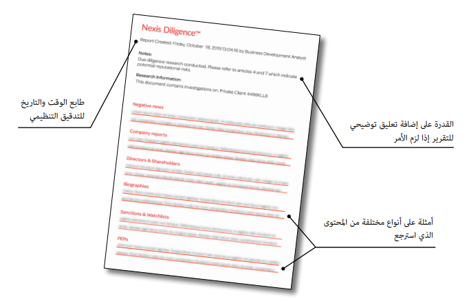 Due Diligence report