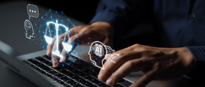 Ethical AI and compliance concept for governance and responsible workplace technology.