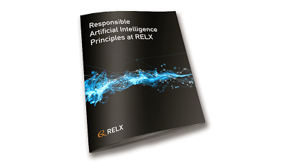 Booklet with the title, Responsible Artificial Intelligence Principles at RELX