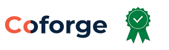 Coforge logo &ndash; regulatory compliance integration partner