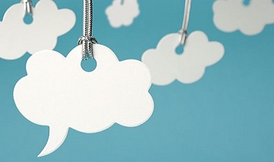 Speech bubble clouds