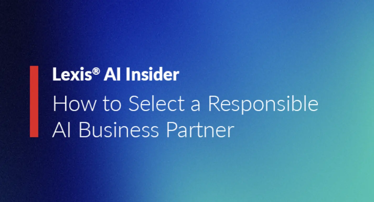 Text reading How to Select a Responsible AI Business Partner