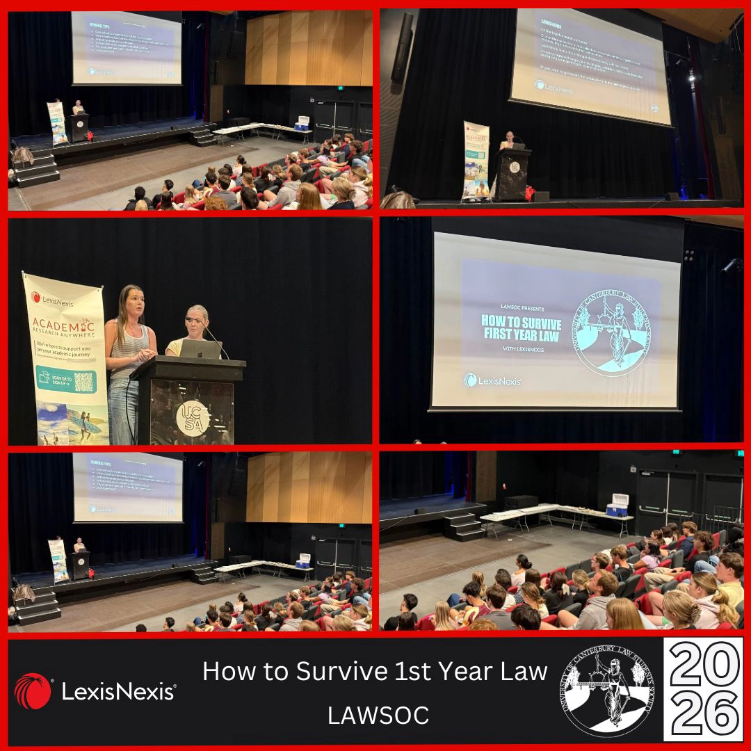 How to Survive 1st Year Law session at the University of Canterbury