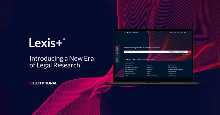 Text reading Lexis+, Introducing a New Era of Legal Research