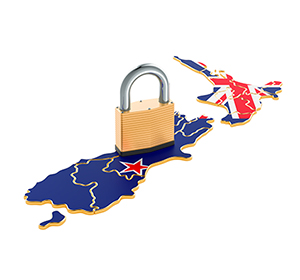New Zealand privacy and data protection compliance concept with padlock