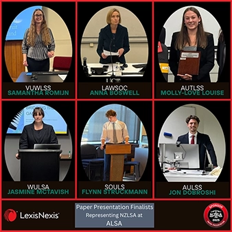Paper Presentation Finalists representing NZLSA at ALSA