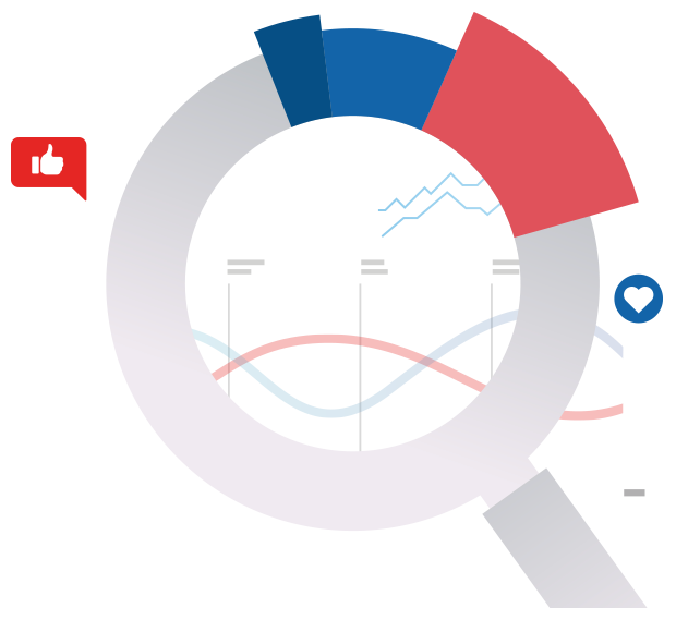 An icon representing comprehensive media monitoring and news analytics