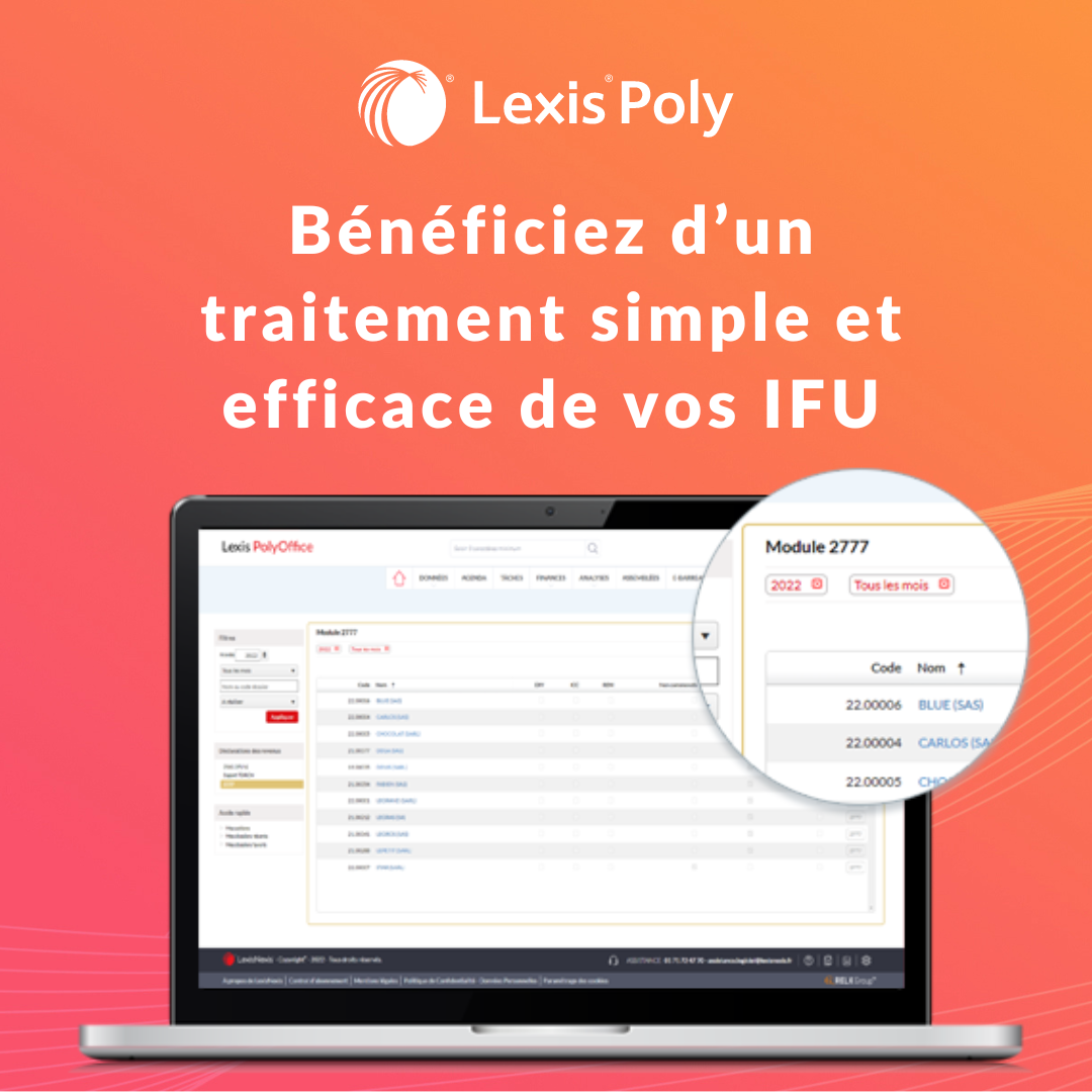 Simplifiez votre déclaration IFU avec Lexis Poly